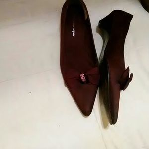 Etienne Aigner Satin Flats  Size 8